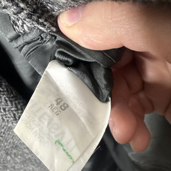 Harris Tweed Men 48 Gray Herringbone Wool Sport Coat Blazer Scottish - Picture 7 of 8